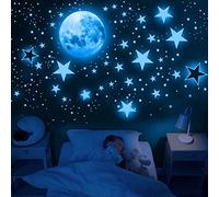 1109 Pièces Autocollants Lumineux Lumineuses Stickers Murals Stickers Muraux Enfants Lune Etoiles Phosphorescente Autocollant Mural Bebe Garcon Fille Enfant Chambres Plafond Décoration