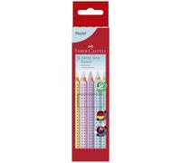 Faber-Castell Set de crayons de couleur 110991 Jumbo Grip Pastel, 5 pièces, triangulaires