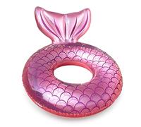 110cm Bouée de Natation Sirène Rose,Bouée Piscine Gonflable Enfant Adultes,Anneau de Natation Gonflable Sirène Queue Poisson,PVC Bouée Piscine pour Fille Les Femmes Fêtes D'été sur La Plage Piscine