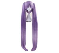 110cm FATE FGO Long Purple Wig With Two Clip On Ponytails Euryale Stheno Straight Thick Anime Cosplay Wigs For Costume Party
