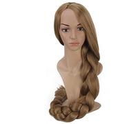 110cm Princess Tangled Rapunzel Long Braiding Hair Blonde Cosplay Wig Anime Costume Party Synthetic Wigs for Women Girls