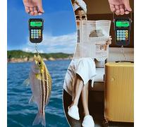110lb 50kg Digital Fishing Scale with Measuring Tape Backlit LCD Portable Electronic Hook for Postal Kitchen Hanging Scale Accurate