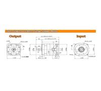 110mm 130mm Flange Planetary Gearbox Reducer 19mm 22mm 24mm Input Reducer Step-down gearbox for 1KW-3KW Servo electronic starter CZAOINCU(For Nema 52 Stepper,Ratio 35 to1)