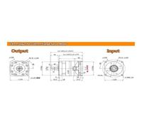 110mm 130mm Flange Planetary Gearbox Reducer 19mm 22mm 24mm Input Reducer Step-down gearbox for 1KW-3KW Servo electronic starter NWPNLXEA(24mm For Servo Motor,Ratio 35 to1)