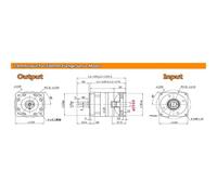 110mm 130mm Flange Planetary Gearbox Reducer 19mm 22mm 24mm Input Reducer Step-down gearbox for 1KW-3KW Servo electronic starter IINKUEYK(19mm For Servo Motor-01,Ratio 4 to1)