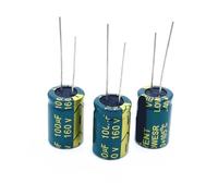 110pcs/lot 160v 100UF Low ESR/Impedance High Frequency Aluminum Electrolytic Capacitor Size 13 * 20 100UF 20% 160V100uF AUOQKQUT