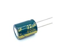 110pcs/lot 22UF high frequency low impedance 400V 22UF aluminum electrolytic capacitor size 13 * 17mm 20% AUOQKQUT