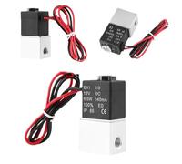 110V 220V Solenoid Valve 1/4" 1/8" 2 Way Normally Closed Direct-acting Pneumatic Valves For Water Air Gas Hot(1/8",220V)