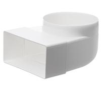110x55mm - Ø 100 mm Angle 90° - Adaptateur Rectangulaire à Rond - Conduit D'air en Plastique