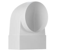 110x55mm - Ø 100 mm Angle 90° Adaptateur - Transition de Ventilation - Connecteur Raccord Tube Tuyau