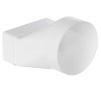 110x55mm - Ø 100mm Réducteur en Plastique Rectangulaire vers Rond - Raccord pour Conduit