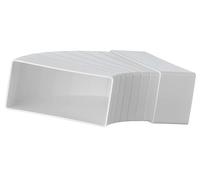 110x55mm 15-60° Coude Horizontal pour Conduit Plat - Raccord de Ventilation, Connecteur, Adaptateur