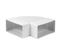 110x55mm 90° Coude Horizontal pour Conduit Plat - Raccord de Ventilation, Connecteur, Adaptateur
