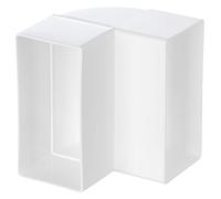 110x55mm Coude Vertical 90° pour Conduit Rectangulaire - Raccord de Ventilation en Plastique