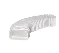 110x55mm Flex Gaine plate avec connecteur, tuyau flexible pour installations de ventilation, aspirations de vapeur