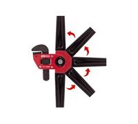 KS Tools 111.3550 - Pince à tube avec tête réglable 38 mm - Clé à tube 1,1/2" à tête pivotante - Corps en Fonte d'aluminium.