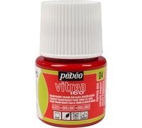 [111004] Pébéo Flacon 45ml peinture Vitrea 160 brillante pour verre ROUGE PIMENT