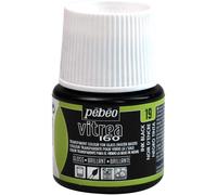Pébéo Peinture sur verre Vitrea 160°C Transparente Noir brillant 45 ml