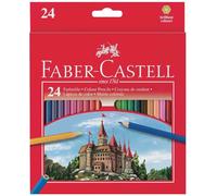 [111224] Faber-Castell Etui de 24 Crayons de couleur hexagonal CASTLE Assortis
