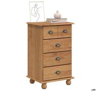 (11152)Moderne Commode ASKIM Marron 45 8x40x79 cm Bois de pin massif poid:15 kg
