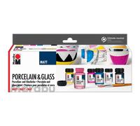[1116000000087] Marabu Peinture "Porcelain & Glass Matt", kit de démarrage