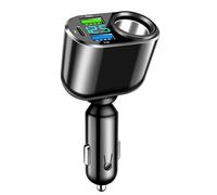 111W Chargeur de Voiture USB C, Adaptateur Allume-Cigare avec Type C, 90W Charge Rapide, 66W Super QC3.0, 30W Chargeur PD, et Voltmètre LED Intégré pour Voitures, Camions - Noir