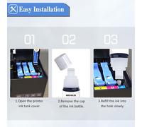 112 Encre Compatible avec Epson 112 C13T06C14A C13T06C24A C13T06C34A C13T06C44A Bouteilles d'encre Multipack pour ECOTANK L6490 L6550 L6570 L6580 L11160 L15150 L15160 L15180 (4-Pack)