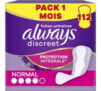 112 Protège-Slips Incontinence Femme,Normal,Protection Intégrale Pour Fuites Urinaires Très Légères,Pack 1 Mois