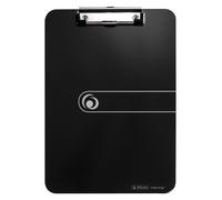 Herlitz Porte-Bloc A4 11205663 en PP, mécanisme de serrage et œillet de suspension Noir