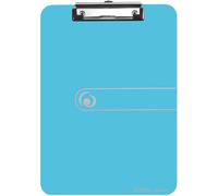 Herlitz Porte-Bloc A4 11205671 – PP, mécanisme de serrage et œillet de suspension – Bleu transparent