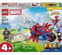 LEGO ǀ Marvel Spidey sur sa Moto Contre Rhino - Jouet Super-Héros avec Moto & 2 Minifigurines - Cadeau pour Garçon dès 4 Ans ou Fans de la série TV Spidey et Ses Amis Extraordinaires 11206