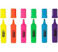 1127 Surligneurs-Set De 6 Couleurs,Pointe Biseautée 2-5 Mm,Étui Pratique