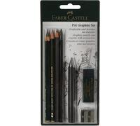 [112997] Faber-Castell Blister Set Pitt Graphite 5 crayons - gomme - taille-c...