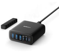 112W USB C Charger,6 Port Output Charging Dock for iPhone 16/16 Plus/16 Pro/16 Pro Max/Series 15/14/13,MacBook Air,Pixel,Galaxy,iPad,and Others (Cable Not Included)