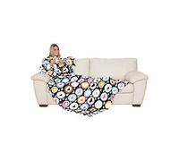 1130 deluxe soul plaid à manches avec poche ventrale polyester coeurs colorés 210 x 140 x 1 cm