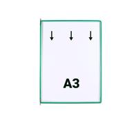 [113005] Djois 10 Poches à pivots, A3, portrait - Vert