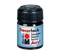 [113039073-3] Marabu Lot de 3 Peintures acrylique "Decorlack" noir 15 ml
