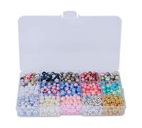 1140 pièces/boîte perles d'imitation ABS rondes perles artificielles colorées sans trou pour bijoux bricolage artisanat Vase remplisseurs décoration