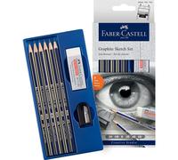 [114000] Faber-Castell Set de dessin Goldfaber graphite 8 pièces