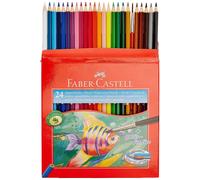 Faber-Castell Coffret de 24 crayons aquarellables + pinceau