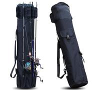 115 cm Sac Canne a Peche pour Shakespeare Omni Spin 2016-2019 | Fourreau 600D | 5 Poches | Grande Capacité | Fermeture Éclair | Cordon de Serrage | Bandoulière Réglable | Pliable Transport