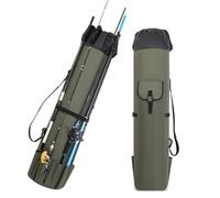 115 cm Sac Canne a Peche pour Sportex Black Pearl GT-3 2020-2023 | Fourreau 600D | 5 Poches | Grande Capacité | Fermeture Éclair | Cordon de Serrage | Bandoulière Réglable | Pliable Transport