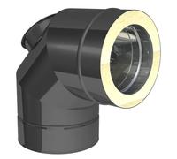 Ø 115 mm Jeremias DW FU angle 87° avec ouverture de nettoyage pour huile et gaz Couleur RAL