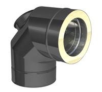 Ø 115 mm Jeremias DW FU angle 90° avec ouverture de nettoyage pour huile et gaz Couleur RAL