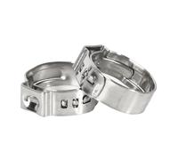 115 pièces de colliers de serrage à une oreille 5.8-28.6mm, Kit d'assortiment de colliers de serrage à sertir en acier inoxydable 304 for sécuriser les tuyaux et l'automobile