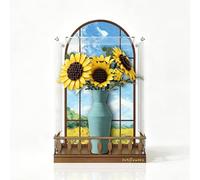 11502 Présentoir en acrylique transparent pour Lego 11502 Bouquet de tournesols (fleurs préservées), boîte de présentation en plexiglas résistant à la poussière, protection UV, ensemble personnalisé