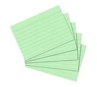 [1150556] herlitz Paquet de 100 Fiches bristol 170g A5 148x210 mm Lignées Vert