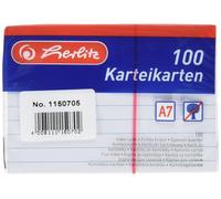 [1150705-12] herlitz Lot de 12 Paquets de 100 Fiches Bristol Format A7 Lignée...