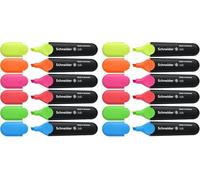 115096 Pochette De 6 Surligneurs Jaune/Orange/Rose/Vert/Rouge/Bleu (Lot De 2)[Z531]