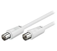 11511 Câble 2,5 m femelle coaxiale 9,5 mm, connecteur coaxial 9,5 mm blanc Go...